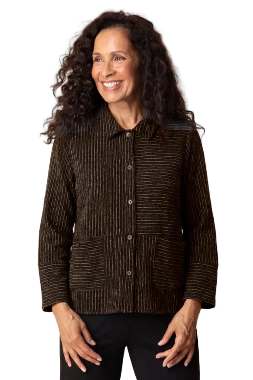Habitat Pasadena Stripe Button Front Shirt (20936)(DOVE)