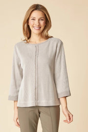 Habitat Opposites Attract Textured  Seamed Top (31323)(Dove)
