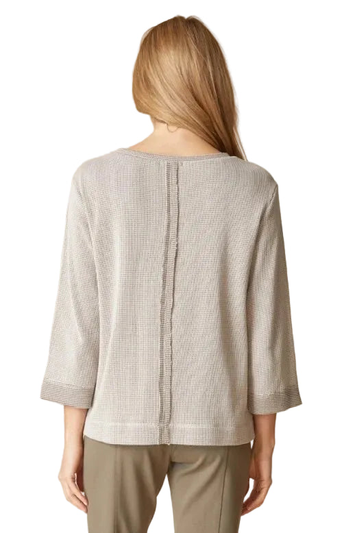 Habitat Opposites Attract Textured  Seamed Top (31323)(Dove)