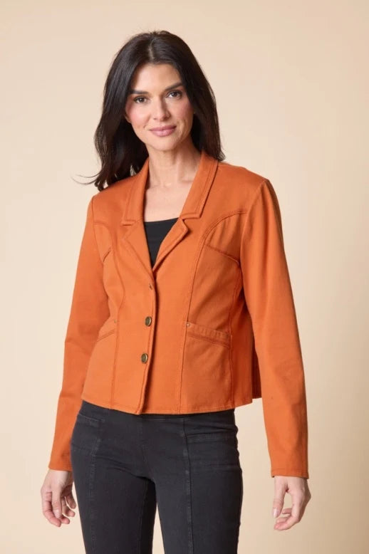 Habitat Stonewash Cotton Knit South Side Jacket  (31521)(Paprika)