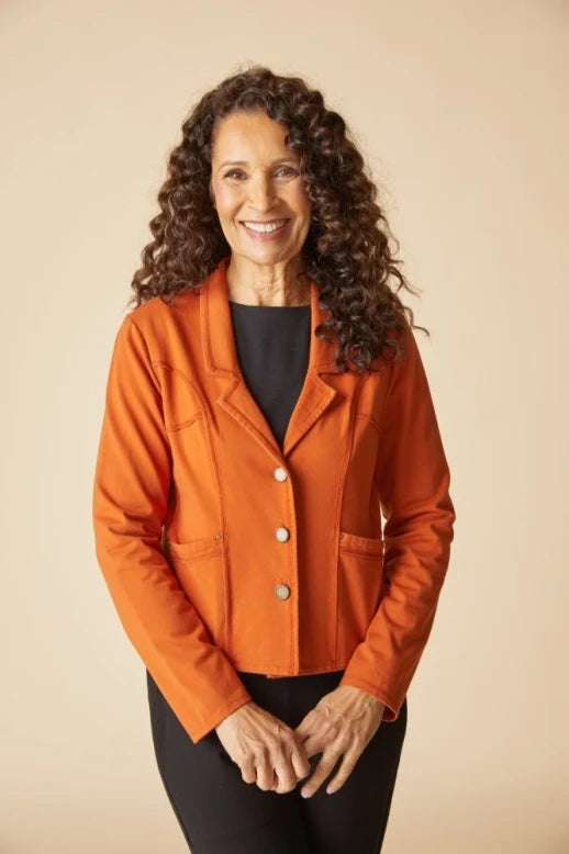 Habitat Stonewash Cotton Knit South Side Jacket  (31521)(Paprika)