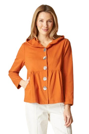 Habitat Stonewash Cotton Spandex knit Hoodie (31525)(Paprika)