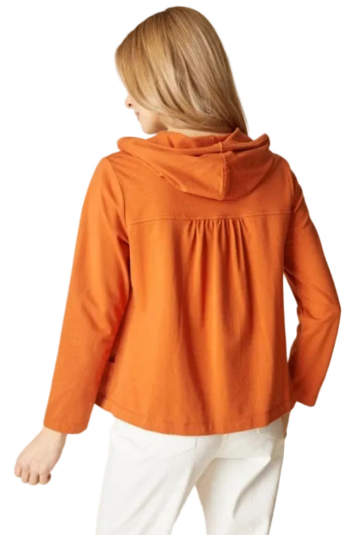 Habitat Stonewash Cotton Spandex knit Hoodie (31525)(Paprika)