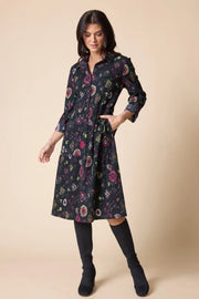 Habitat Crinkle Cotton Floral Lanai Dress (480850(Black)