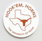 University of Texas Hook Em' White Button