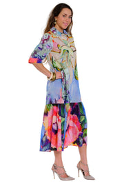 Lior Tiered Dress (VEGA-33-AR) (Watercolor Bloom)