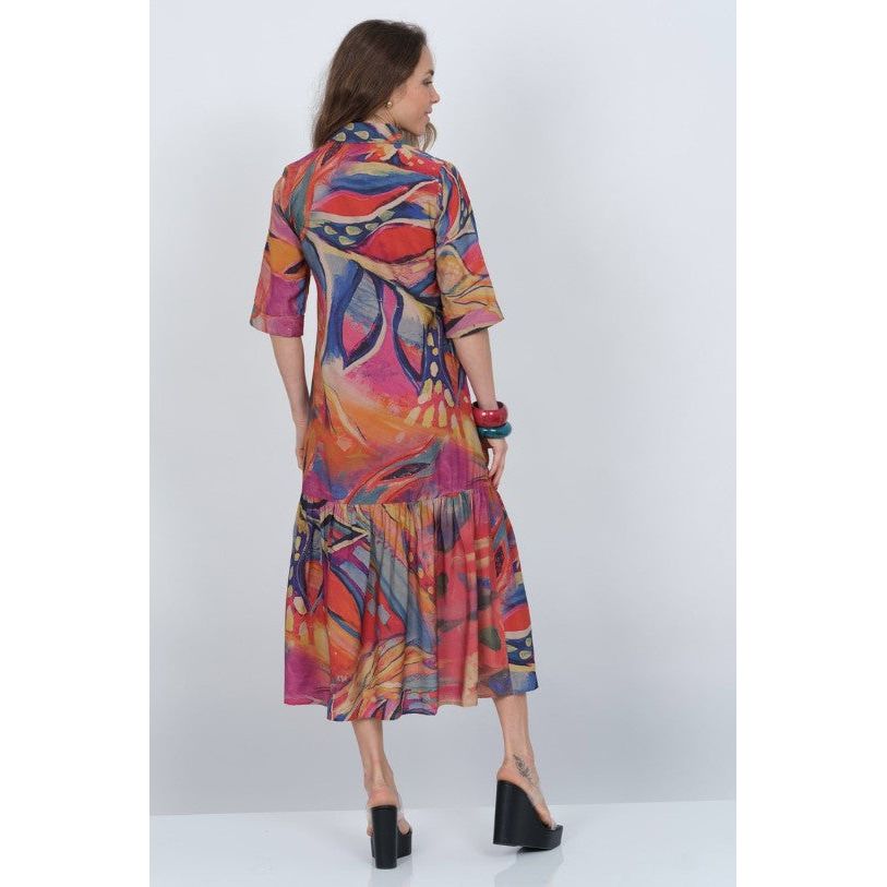 Lior Jewel Abstract Printr Maxi  Dress ( Vega-27-Ar)
