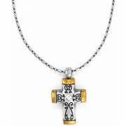 Brighton Venezia Petite Cross Necklace (JL2053)(Silver Gold)