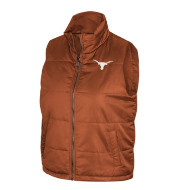 Texas Longhorn Colosseum Women's Burnt Orange Sylvie Puffer Vest (COUV11884C)