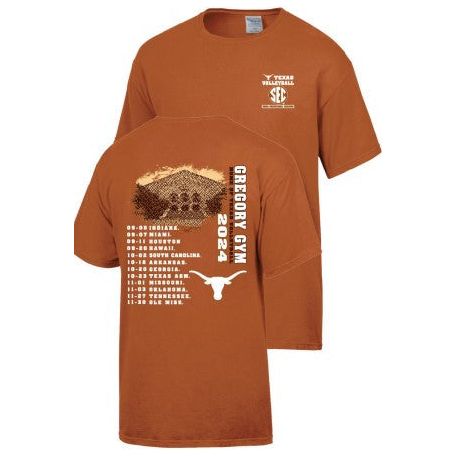 Texas Longhorn SEC 2024 Volleyball Schedule Tee