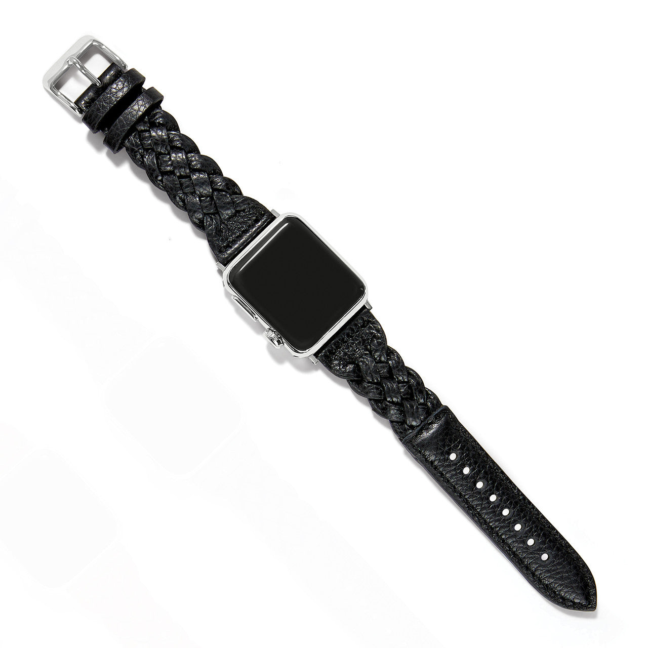 Brighton Sutton Braided Black Leather Watch Band (W2042A)