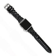 Brighton Sutton Braided Black Leather Watch Band (W2042A)