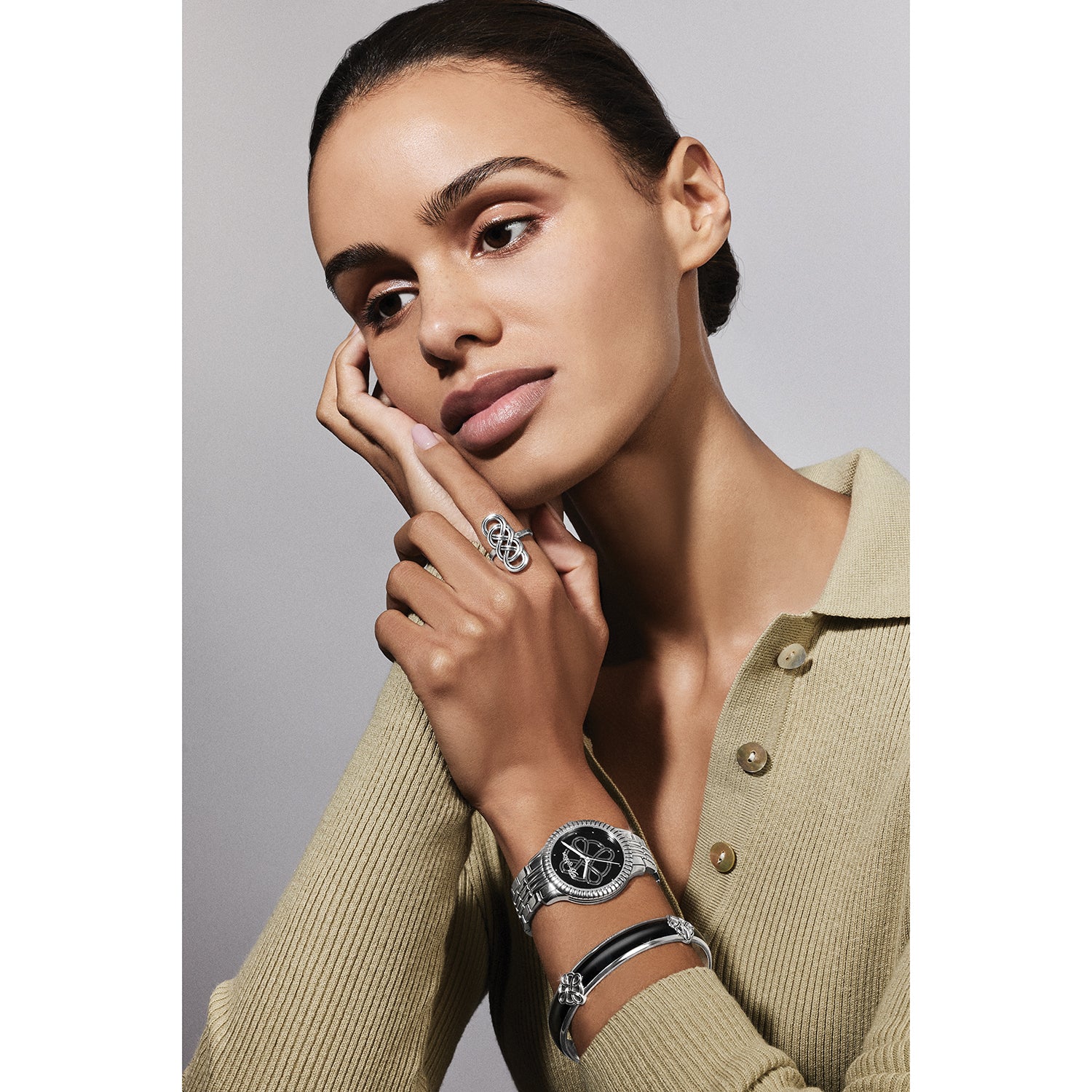 Brighton Ashbourne Watch (SLV/BLK)