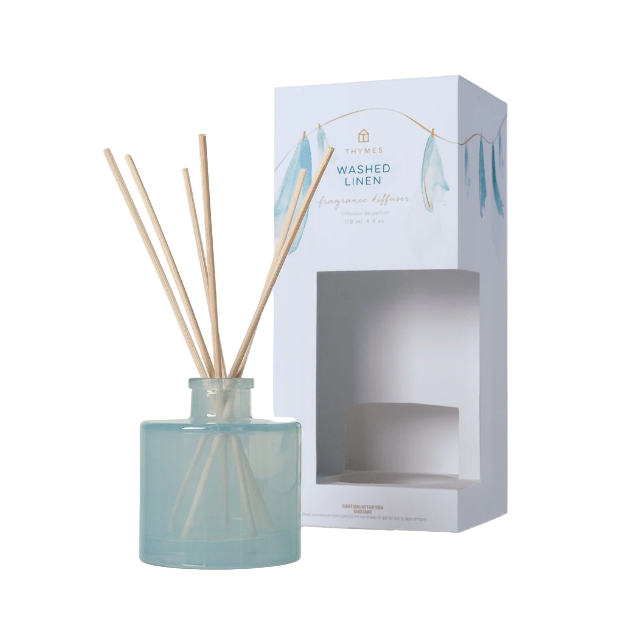 Thymes Washed Linen Petite Reed Diffuser