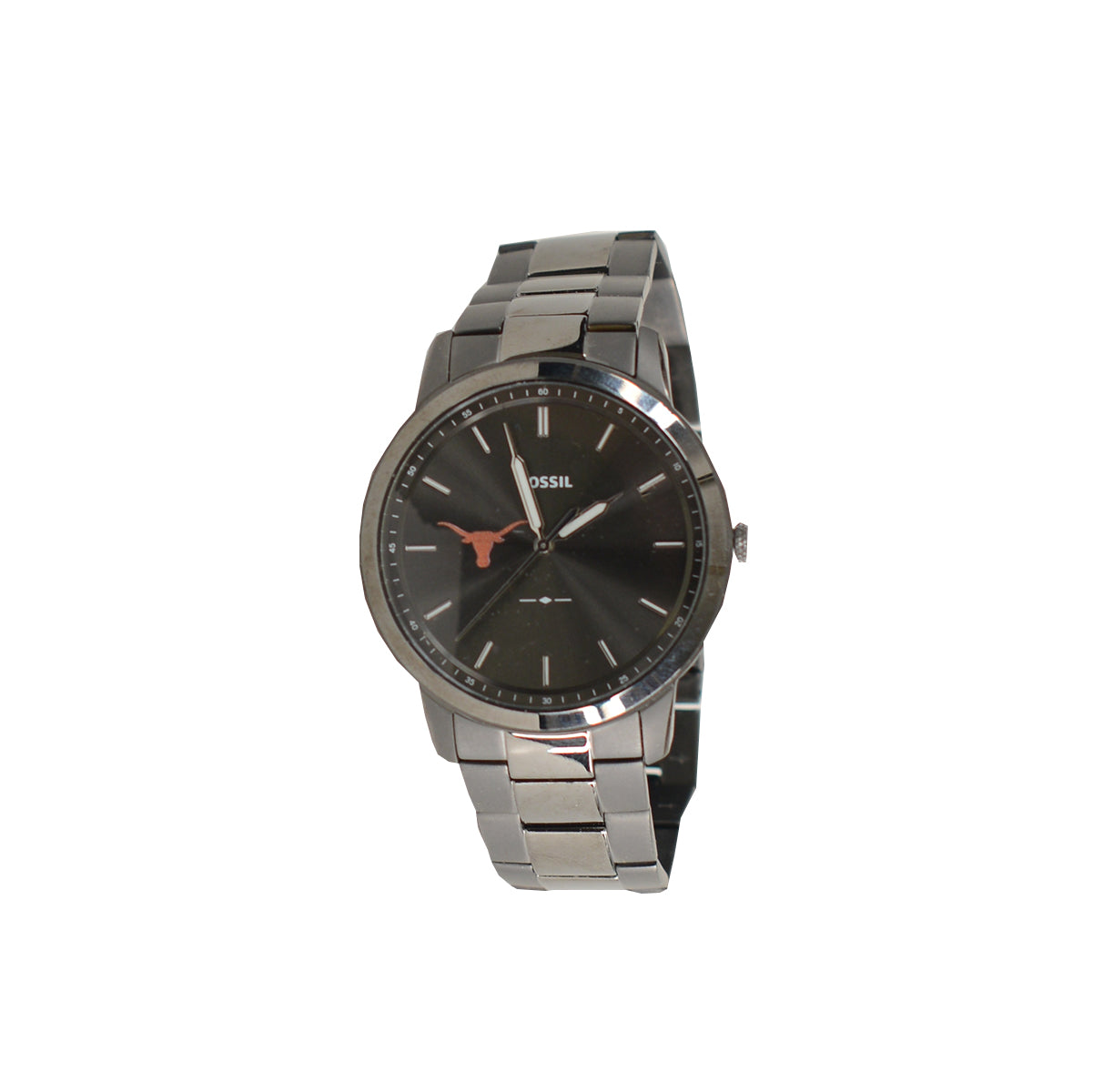 Texas Longhorns Fossil Machine Smoke  Men's Watch (PR4774)(Black Steel Grey )