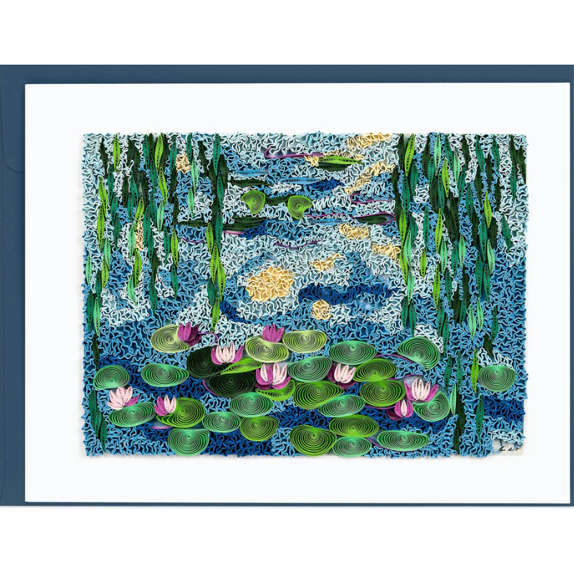 Water Lilies Monet Artist Series Quilling Card