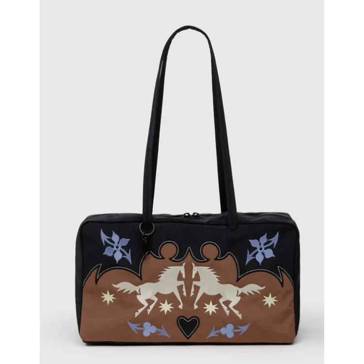 Baggu Medium Nylon Bowler Bag - Western Applique
