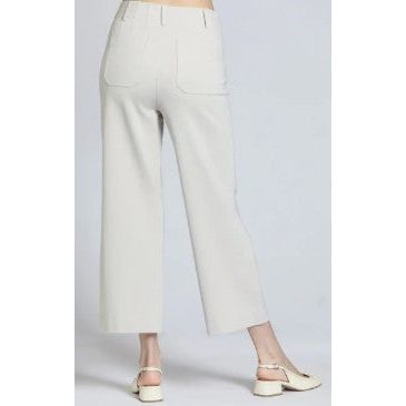 APNY Ponte Wide Leg Crop Champagne Pant (E168 )