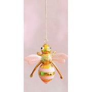 Wide Striped Bumble Bee 4.5" Glass Ornament (CG0345)