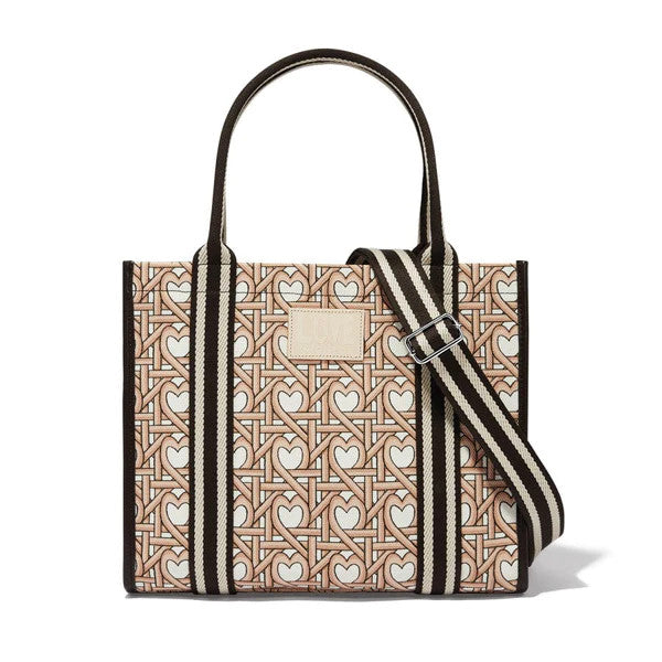 Brighton Woven Hearts Canvas Carry All  (H10813)