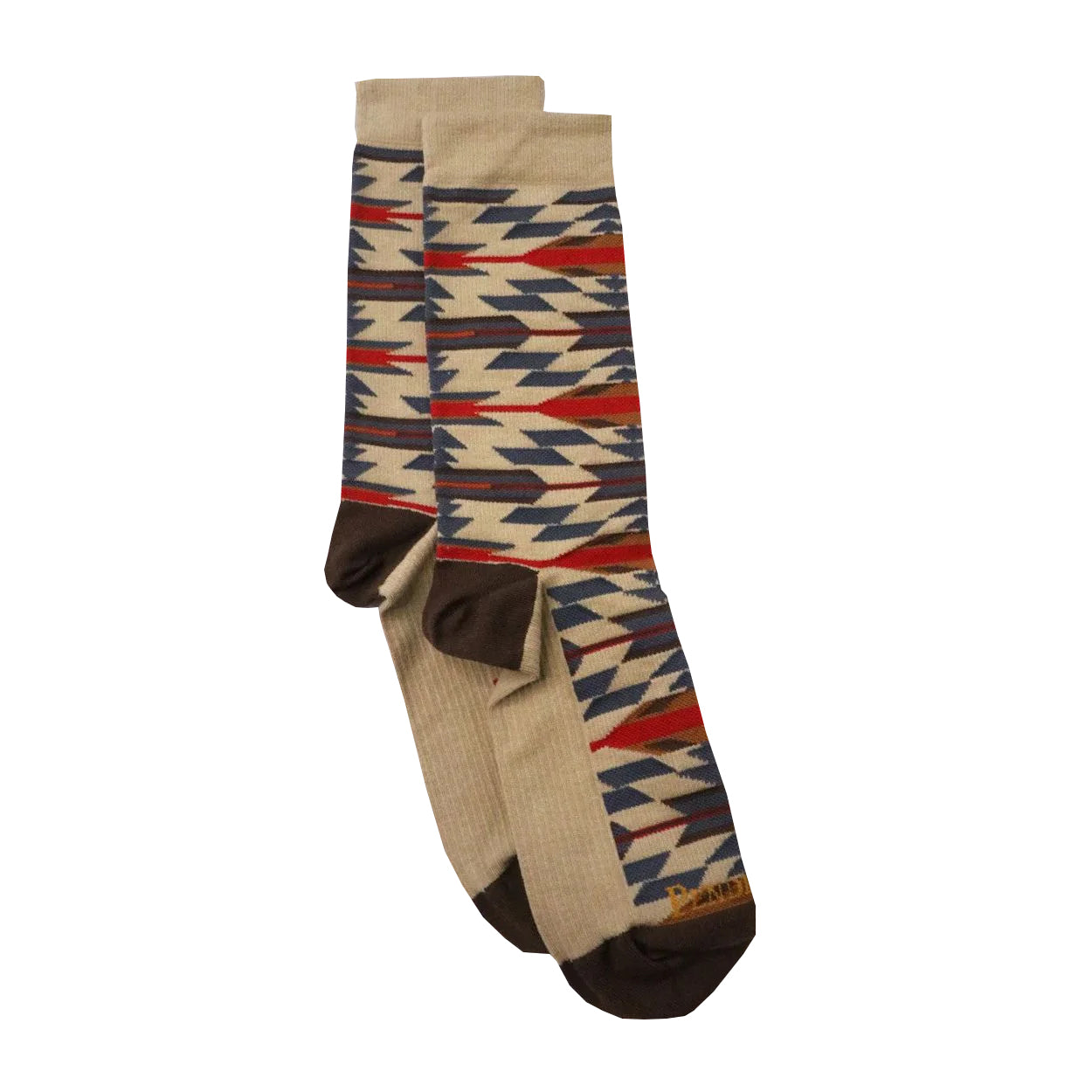 Pendleton Wyeth Trail Wool Blend Beige Crew Socks
