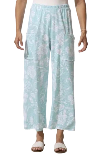 Escape by Habitat Peruvian Cotton Vintage Scroll Pocket Flood Pant (Mint)(61606)